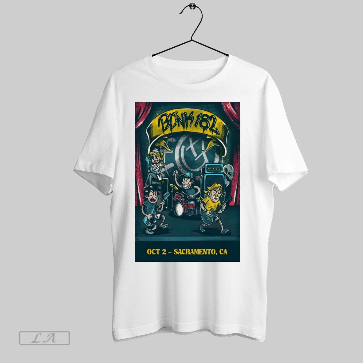 Original Poster Blink 182 October 2 2025 Aftershock - Adult & Kids T-Shirts, Sweatshirts & Hoodies apparel design preview 1