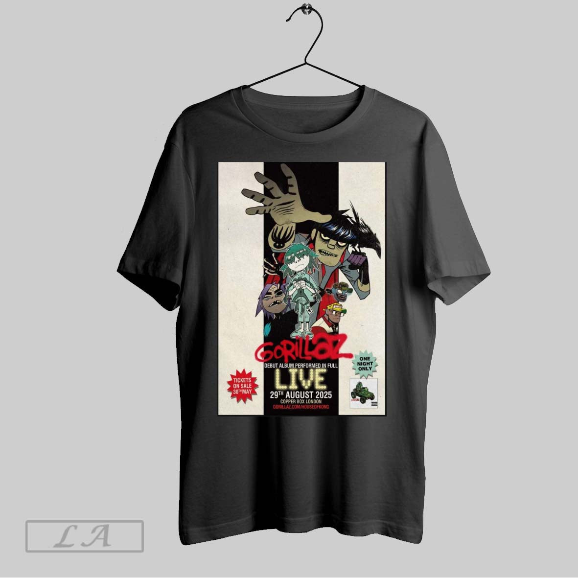 Original Poster Gorillaz Debut Album Performed In - Adult & Kids T-Shirts, Sweatshirts & Hoodies apparel design preview 1