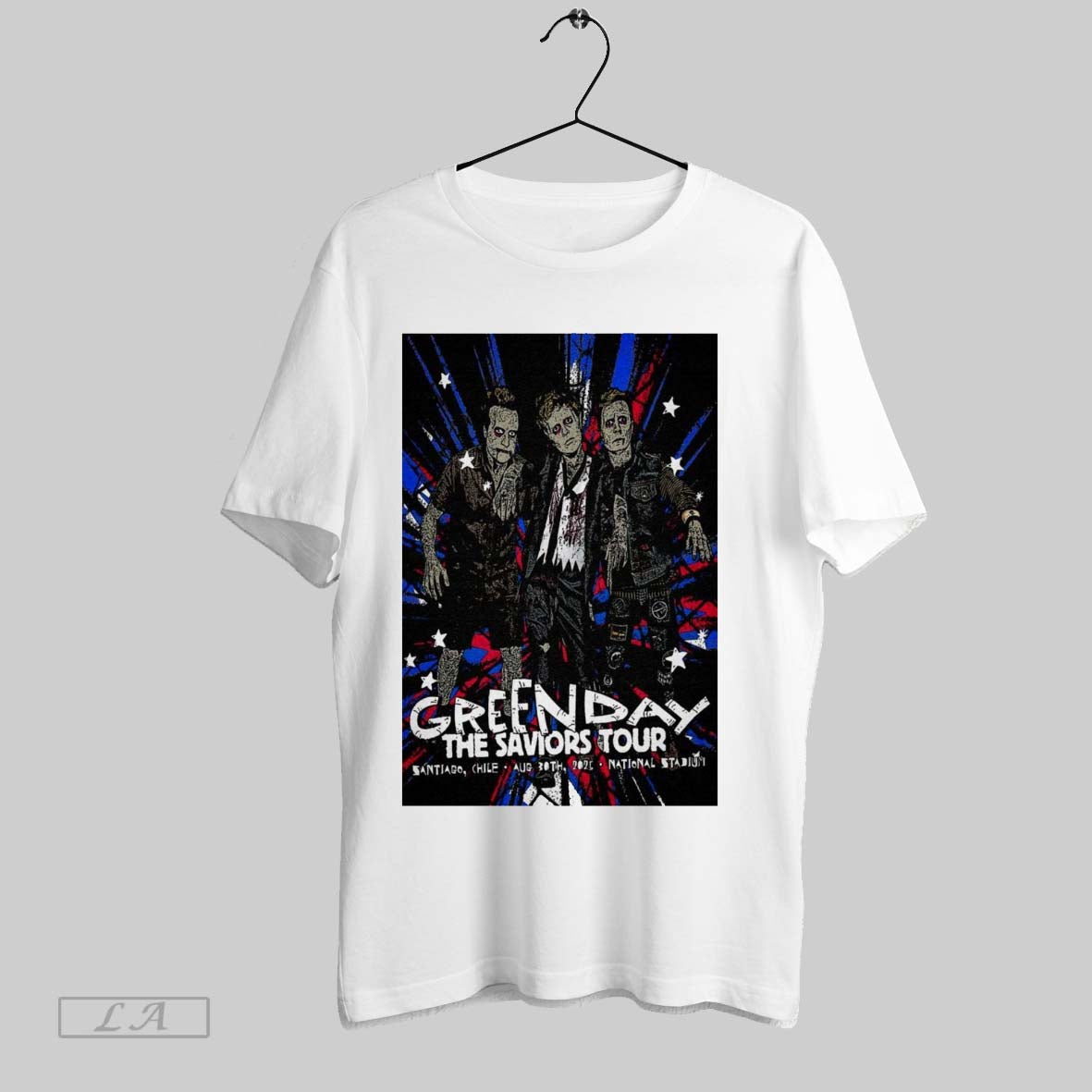 Original Poster Green Day The Saviors Tour August 30 - Adult & Kids T-Shirts, Sweatshirts & Hoodies apparel design preview 1
