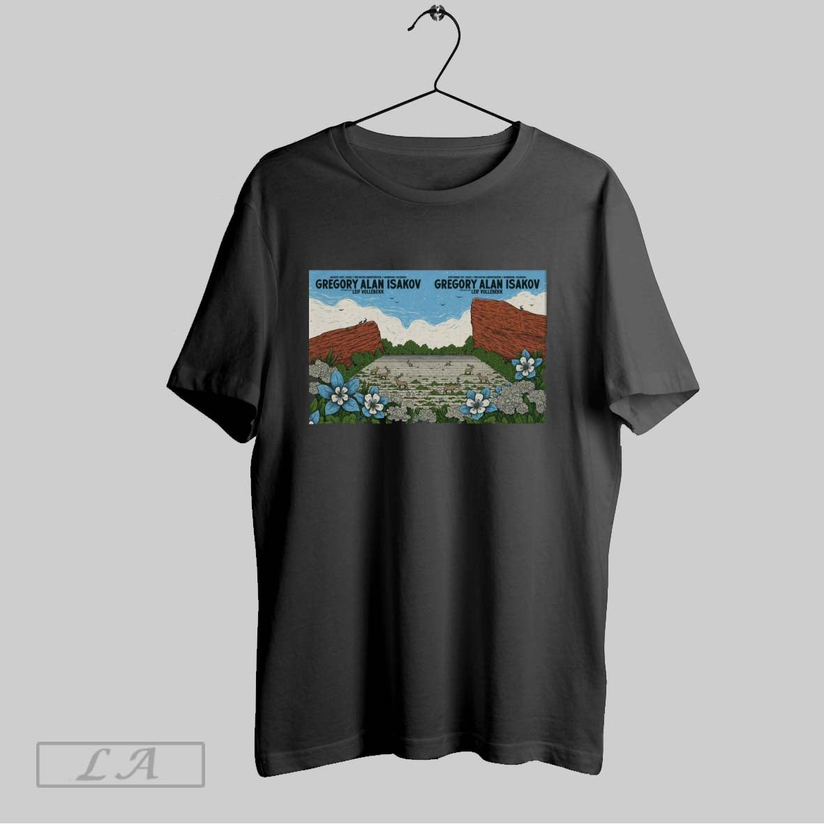 Original Poster Gregory Alan Isakov At Red Rocks - Adult & Kids T-Shirts, Sweatshirts & Hoodies apparel design preview 1