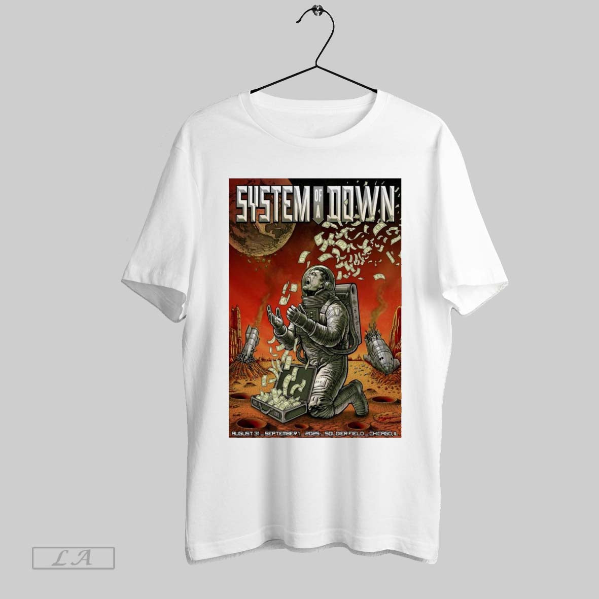 Original Poster System Of A Down August 31 September - Adult & Kids T-Shirts, Sweatshirts & Hoodies apparel design preview 1