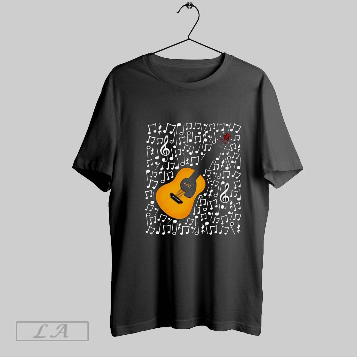Original Premium Acoustic Guitar Musical Notes - Adult & Kids T-Shirts, Sweatshirts & Hoodies apparel design preview 1