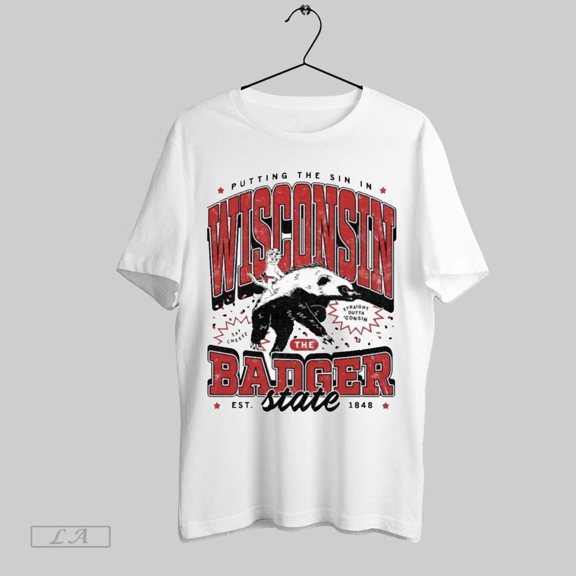 Original Putting In The Sin Wisconsin Badger State - Adult & Kids T-Shirts, Sweatshirts & Hoodies apparel design preview 1