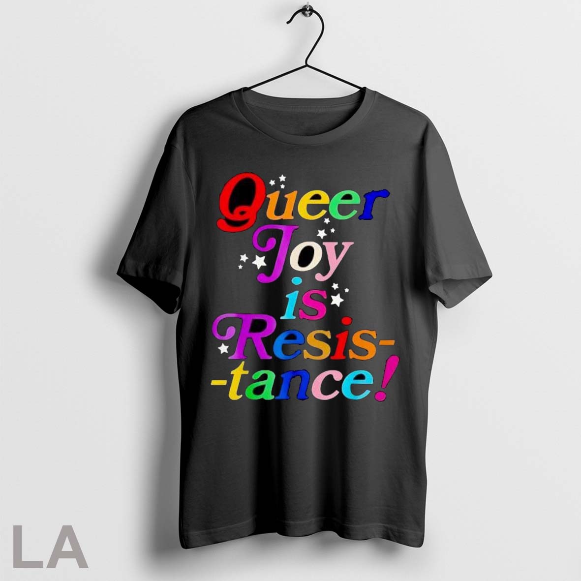 Original Queer Joy Is Resistance Rainbow Text With - Adult & Kids T-Shirts, Sweatshirts & Hoodies apparel design preview 1