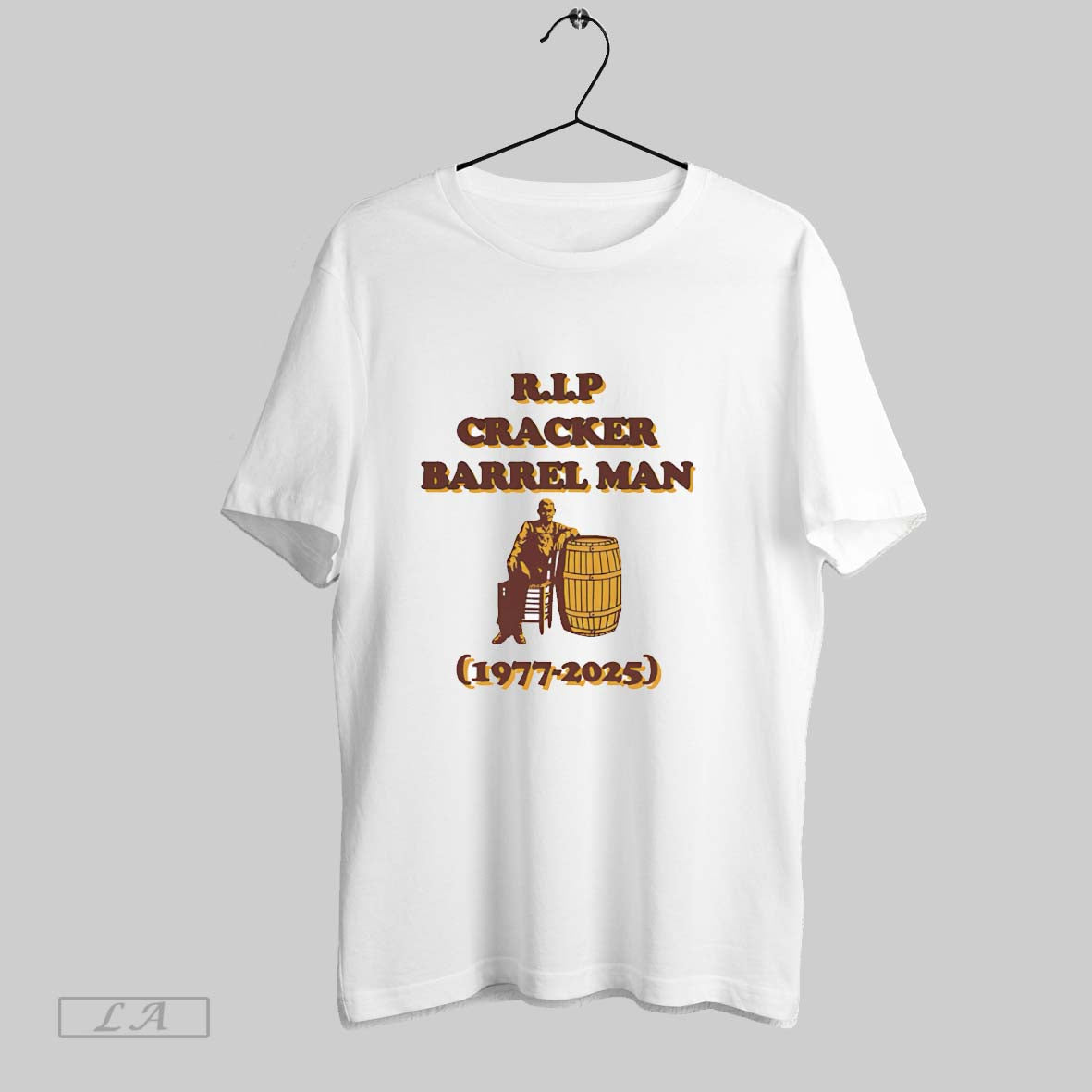 Original Rip Cracker Barrel Man 1977 2025 - Adult & Kids T-Shirts, Sweatshirts & Hoodies apparel design preview 1