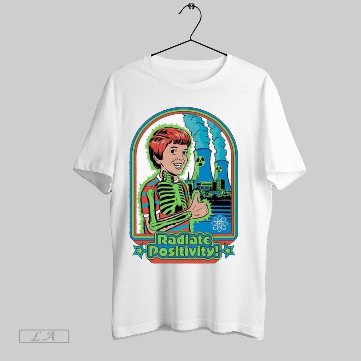 Original Radiate Positivity Thumb Skeleton - Adult & Kids T-Shirts, Sweatshirts & Hoodies apparel design preview 1