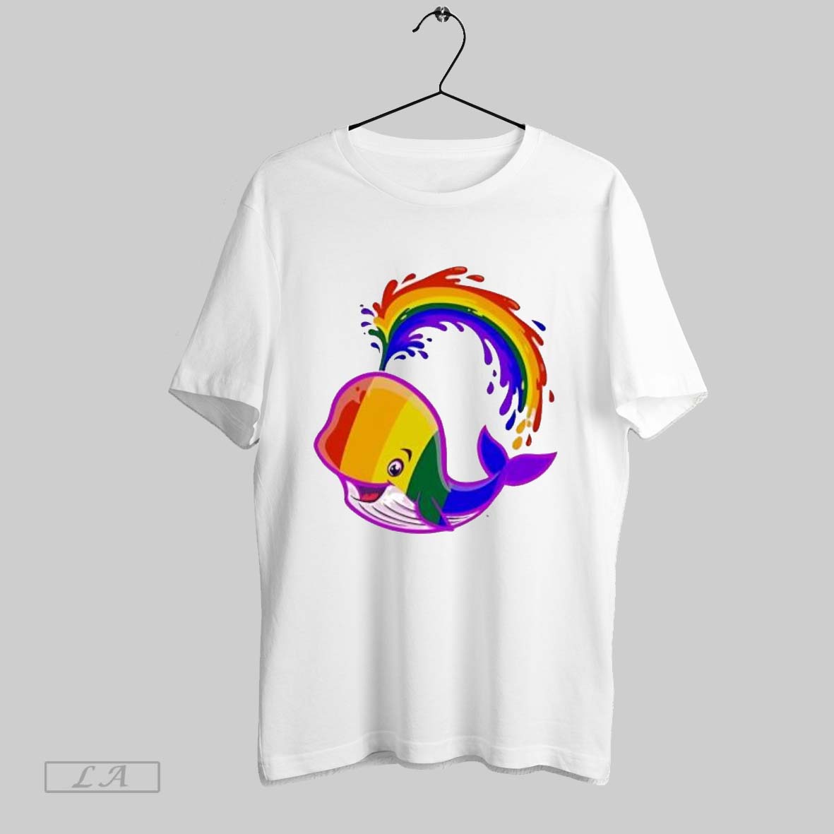 Original Rainbow Whale Lgbtq Pride - Adult & Kids T-Shirts, Sweatshirts & Hoodies apparel design preview 1