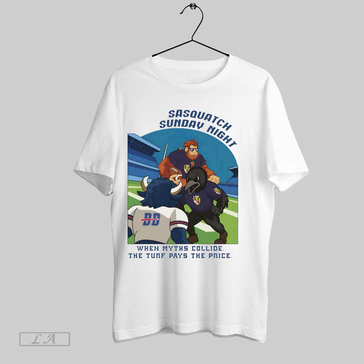 Original Ravens Sasquatch Sunday Night When Myths - Adult & Kids T-Shirts, Sweatshirts & Hoodies apparel design preview 1