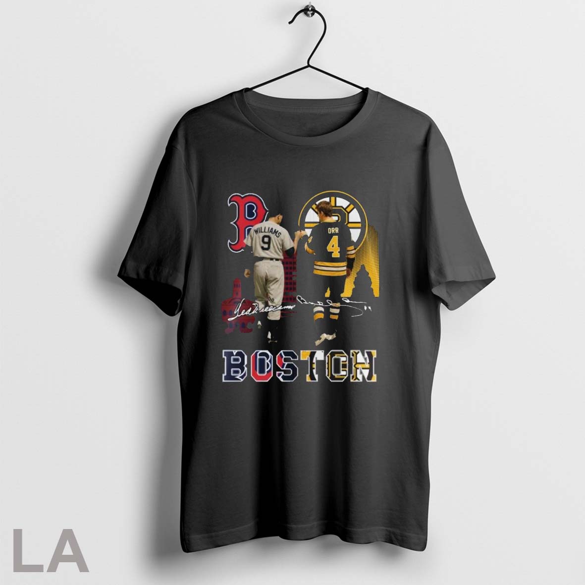 Original Red Sox Ted Williams And Bruins Bobby Orr - Adult & Kids T-Shirts, Sweatshirts & Hoodies apparel design preview 1