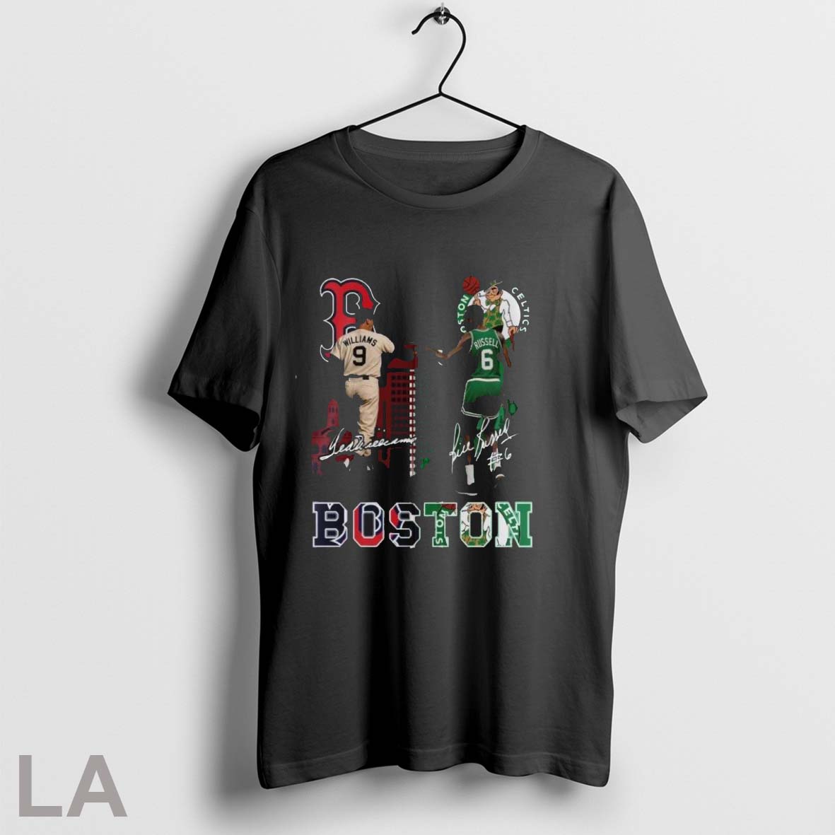 Original Red Sox Ted Williams And Celtics Bill - Adult & Kids T-Shirts, Sweatshirts & Hoodies apparel design preview 1