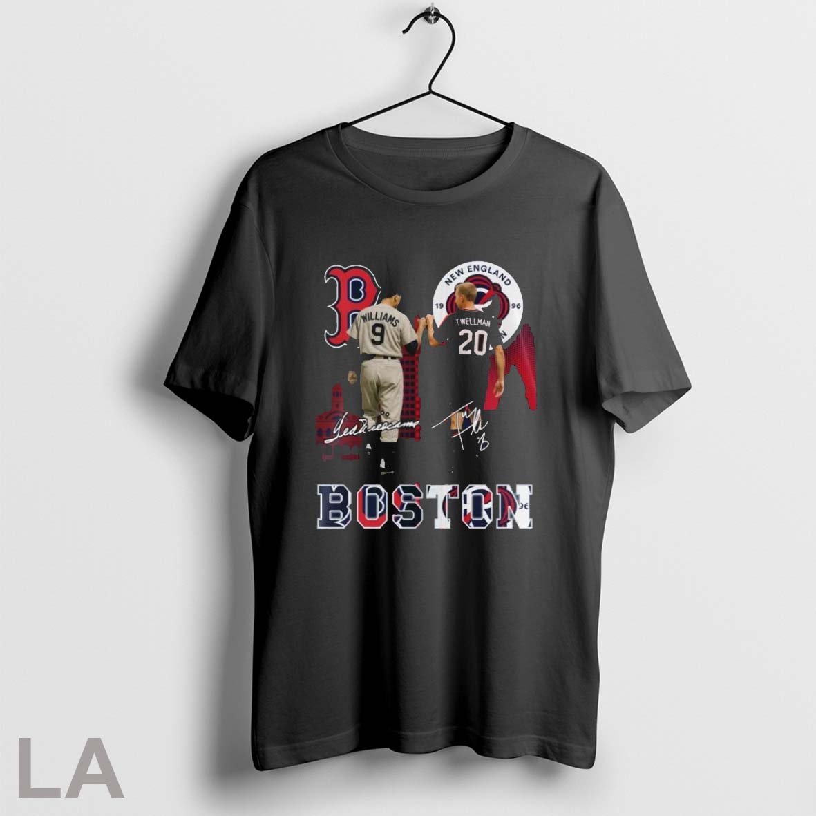 Original Red Sox Ted Williams And New England - Adult & Kids T-Shirts, Sweatshirts & Hoodies apparel design preview 1