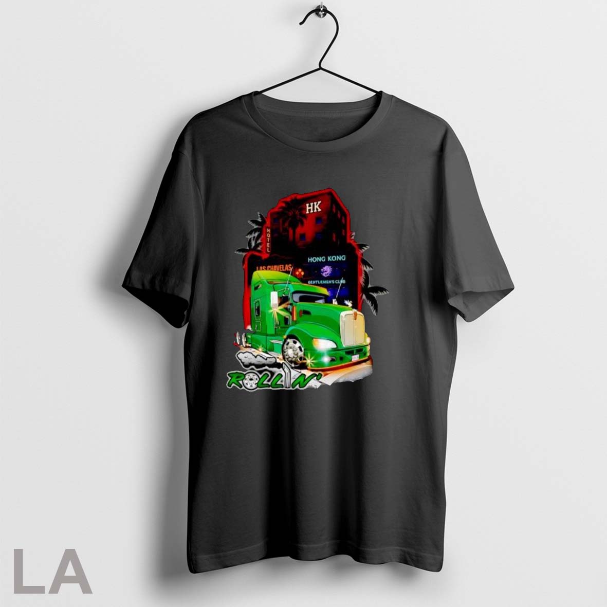 Original Rollin Green Truck With Hong Kong Las - Adult & Kids T-Shirts, Sweatshirts & Hoodies apparel design preview 1