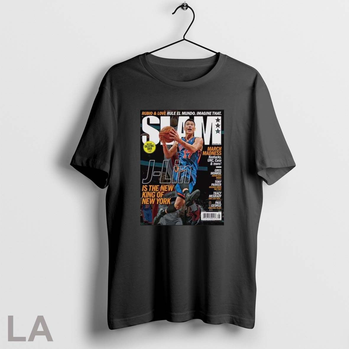 Original Slam Jeremy Lin Is The New King Of York - Adult & Kids T-Shirts, Sweatshirts & Hoodies apparel design preview 1
