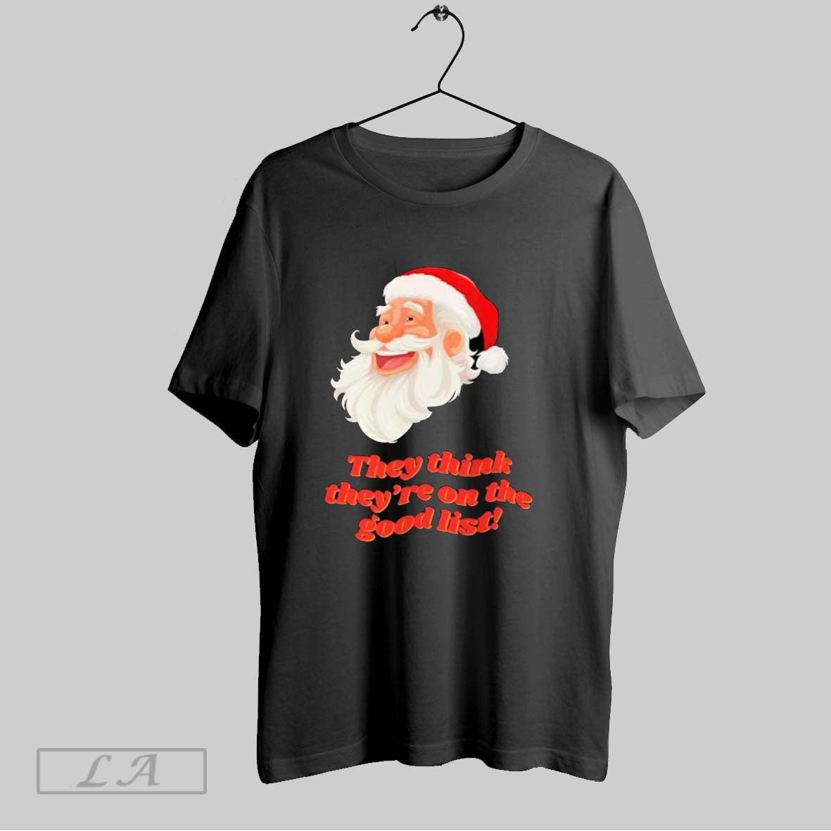 Original Santa Christmas They Think Theyre On The - Adult & Kids T-Shirts, Sweatshirts & Hoodies apparel design preview 1