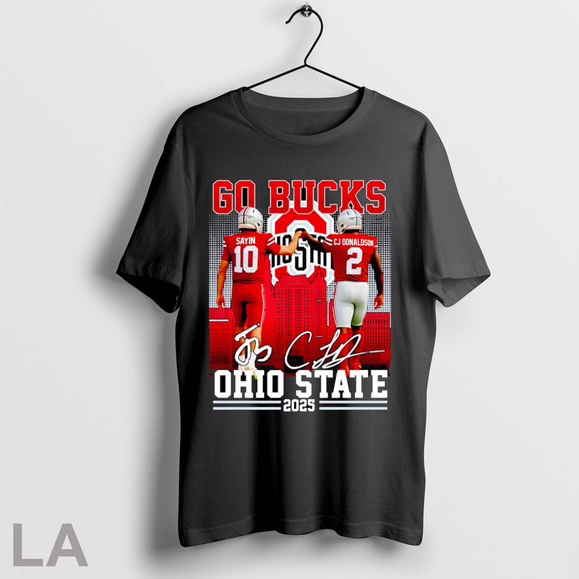 Original Sayin And Cj Donaldson Go Bucks Ohio State - Adult & Kids T-Shirts, Sweatshirts & Hoodies apparel design preview 1