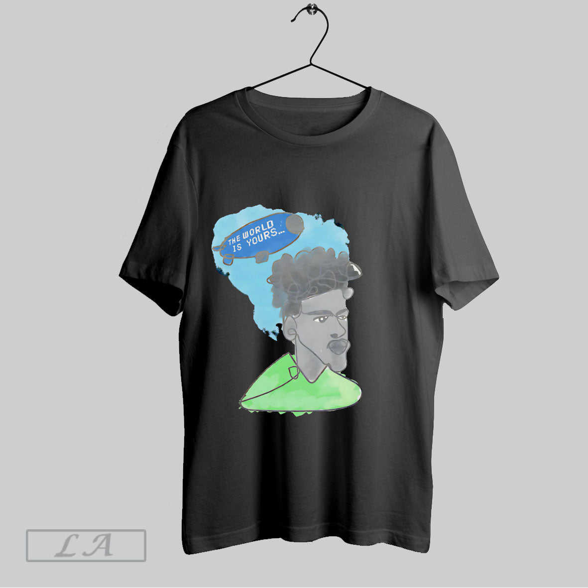Original Scarface Blimp The World Is Yours - Adult & Kids T-Shirts, Sweatshirts & Hoodies apparel design preview 1