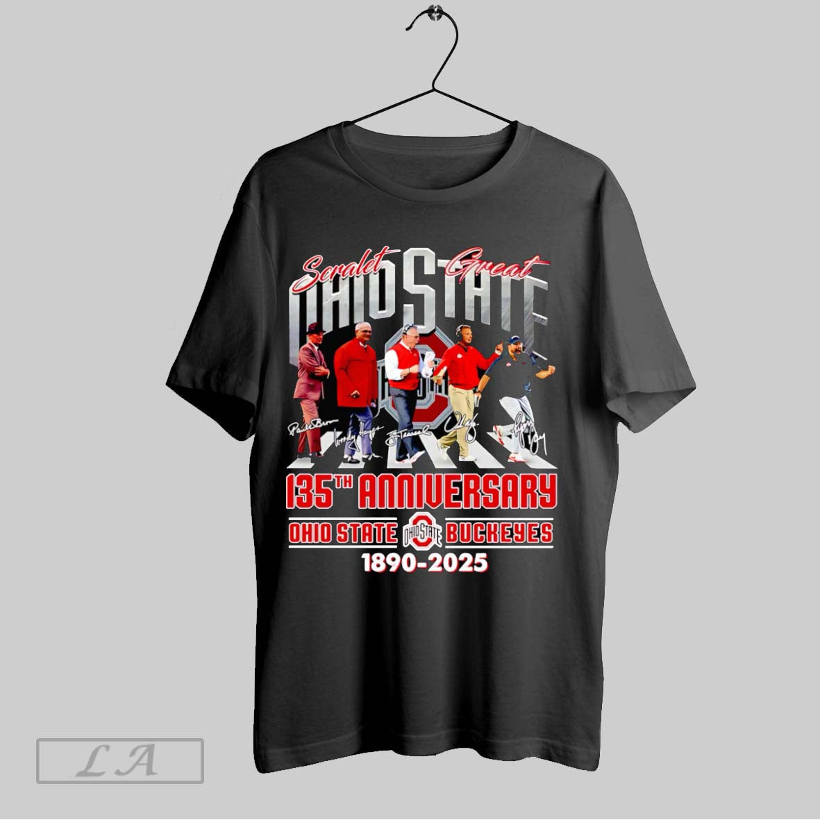 Original Scarlet Great Ohio State 135th Anniversary - Adult & Kids T-Shirts, Sweatshirts & Hoodies apparel design preview 1