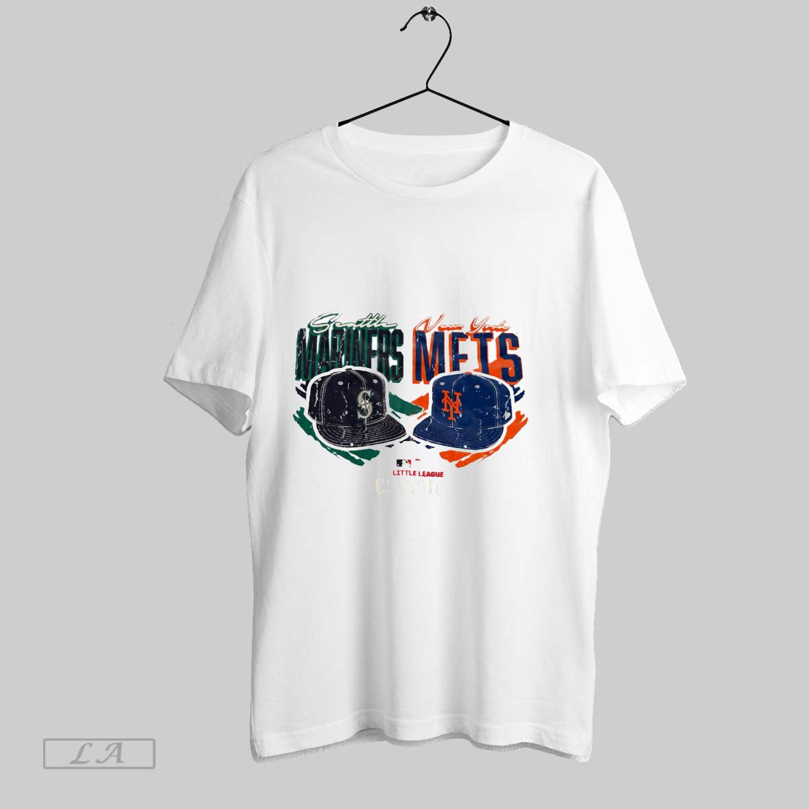 Original Seattle Mariners Vs New York Mets Mlb Little - Adult & Kids T-Shirts, Sweatshirts & Hoodies apparel design preview 1