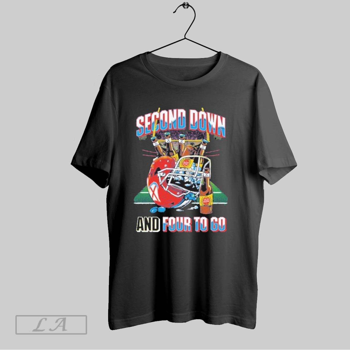 Original Second Down Beer And Four To Go - Adult & Kids T-Shirts, Sweatshirts & Hoodies apparel design preview 1