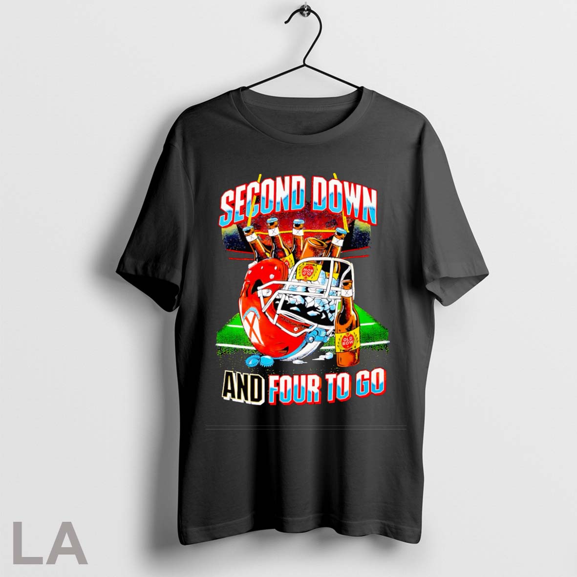 Original Second Down And Four To Go - Adult & Kids T-Shirts, Sweatshirts & Hoodies apparel design preview 1