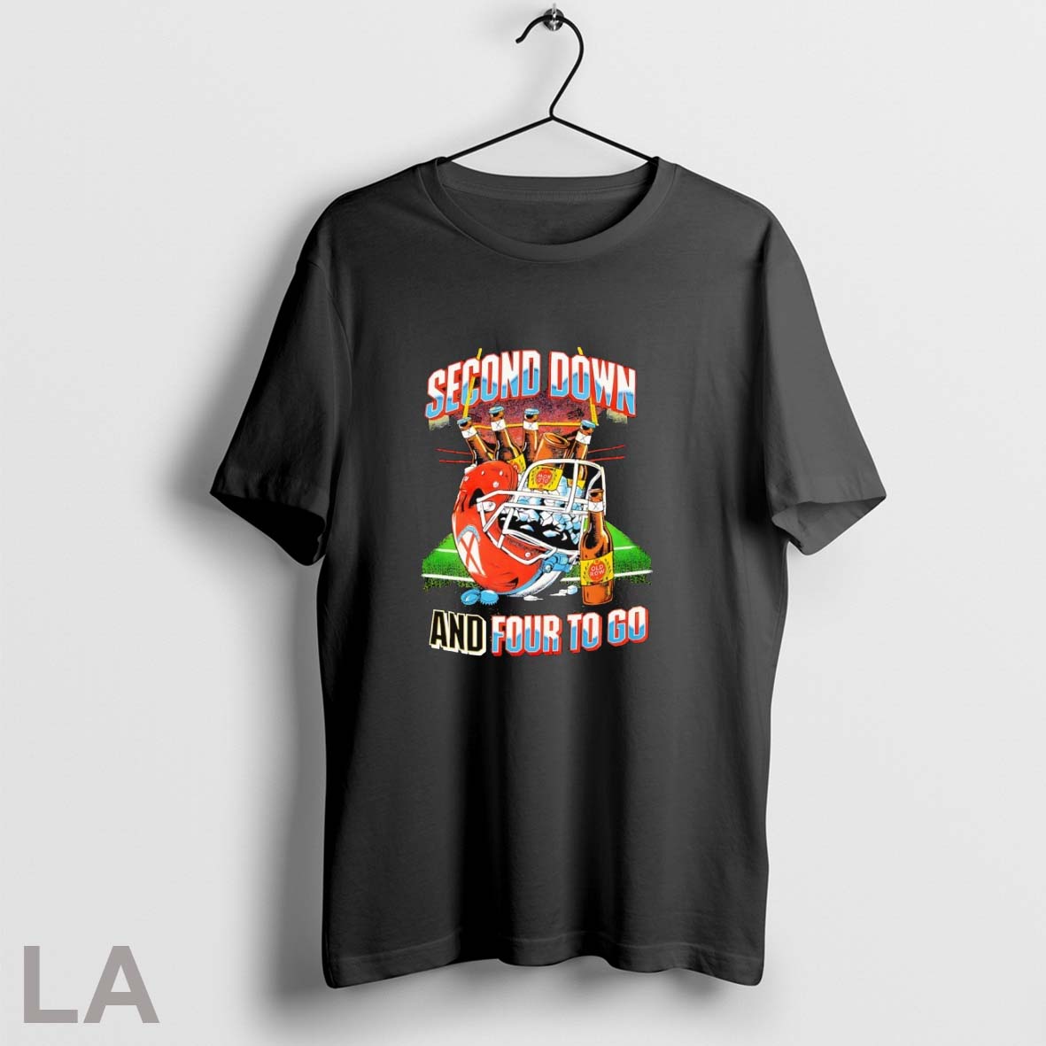 Original Second Down And Four To Go Beer Helmet - Adult & Kids T-Shirts, Sweatshirts & Hoodies apparel design preview 1