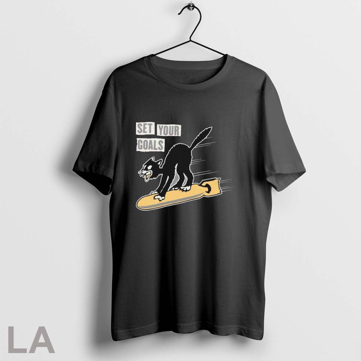 Original Set Your Goals Bomber Cat - Adult & Kids T-Shirts, Sweatshirts & Hoodies apparel design preview 1