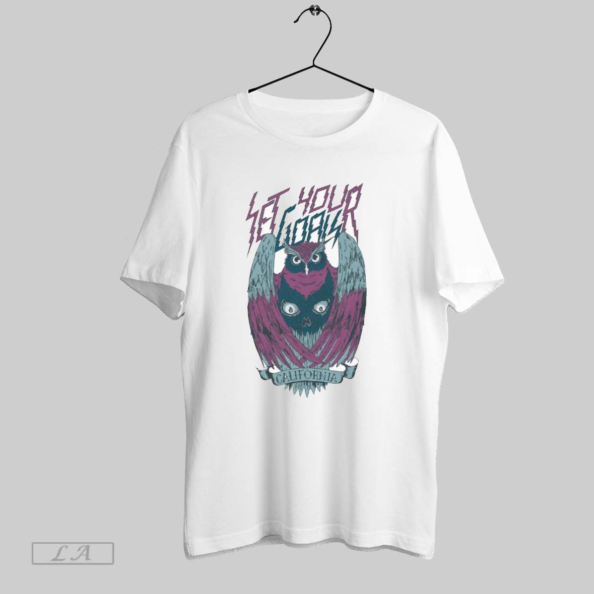 Original Set Your Goals California Owl - Adult & Kids T-Shirts, Sweatshirts & Hoodies apparel design preview 1