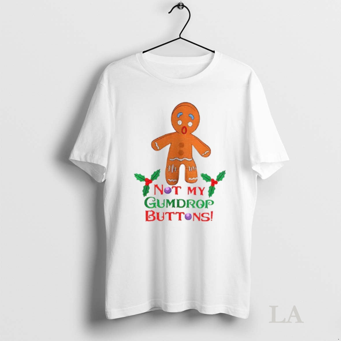 Original Shrek Gingerbread Man Not My Gumdrop Buttons - Adult & Kids T-Shirts, Sweatshirts & Hoodies apparel design preview 1