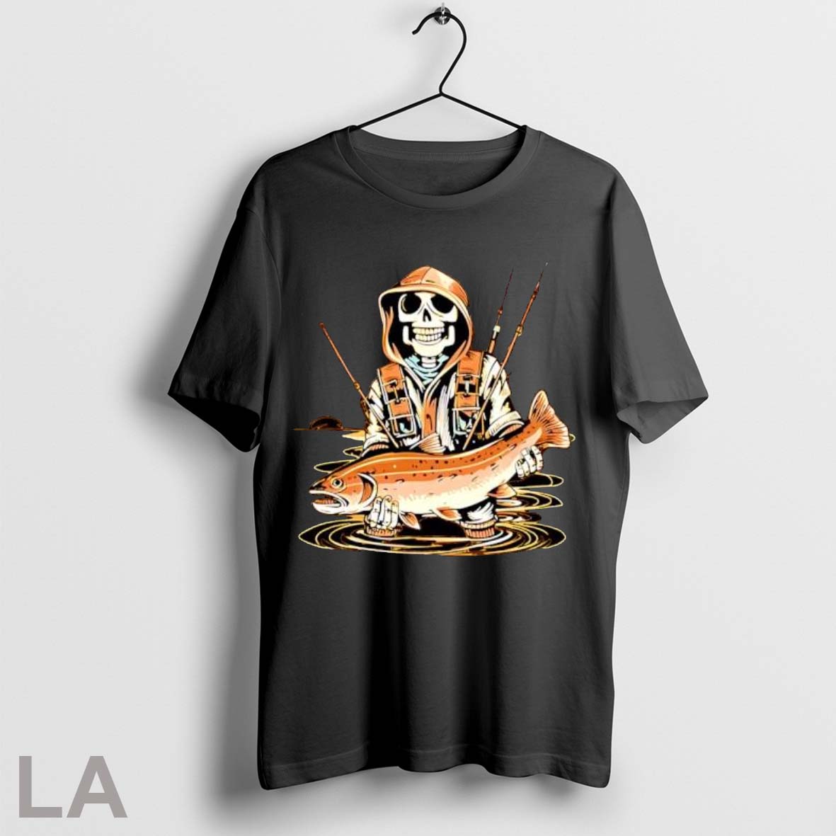 Original Skeleton Death Fishing 2025 - Adult & Kids T-Shirts, Sweatshirts & Hoodies apparel design preview 1