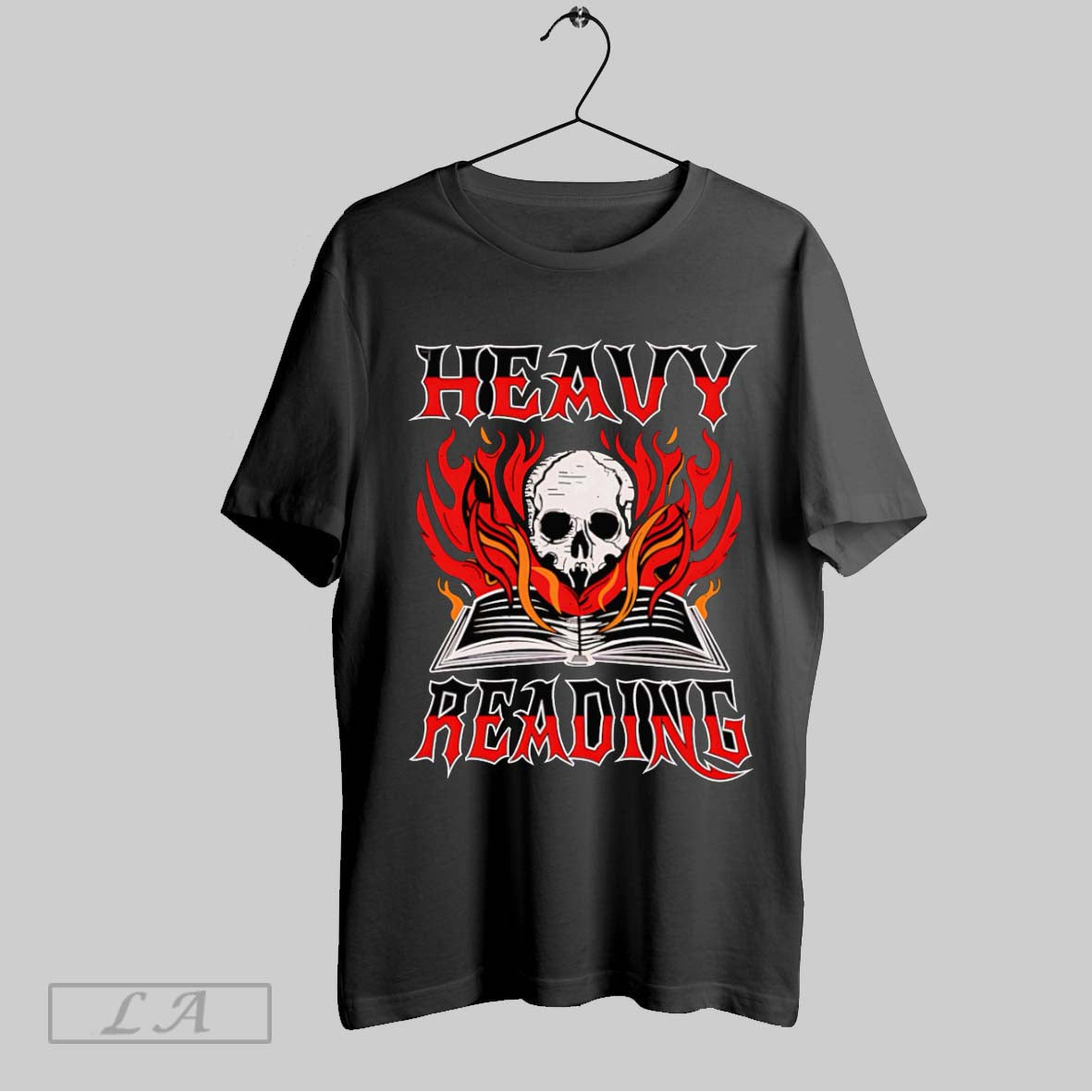 Original Skull Heavy Reading - Adult & Kids T-Shirts, Sweatshirts & Hoodies apparel design preview 1