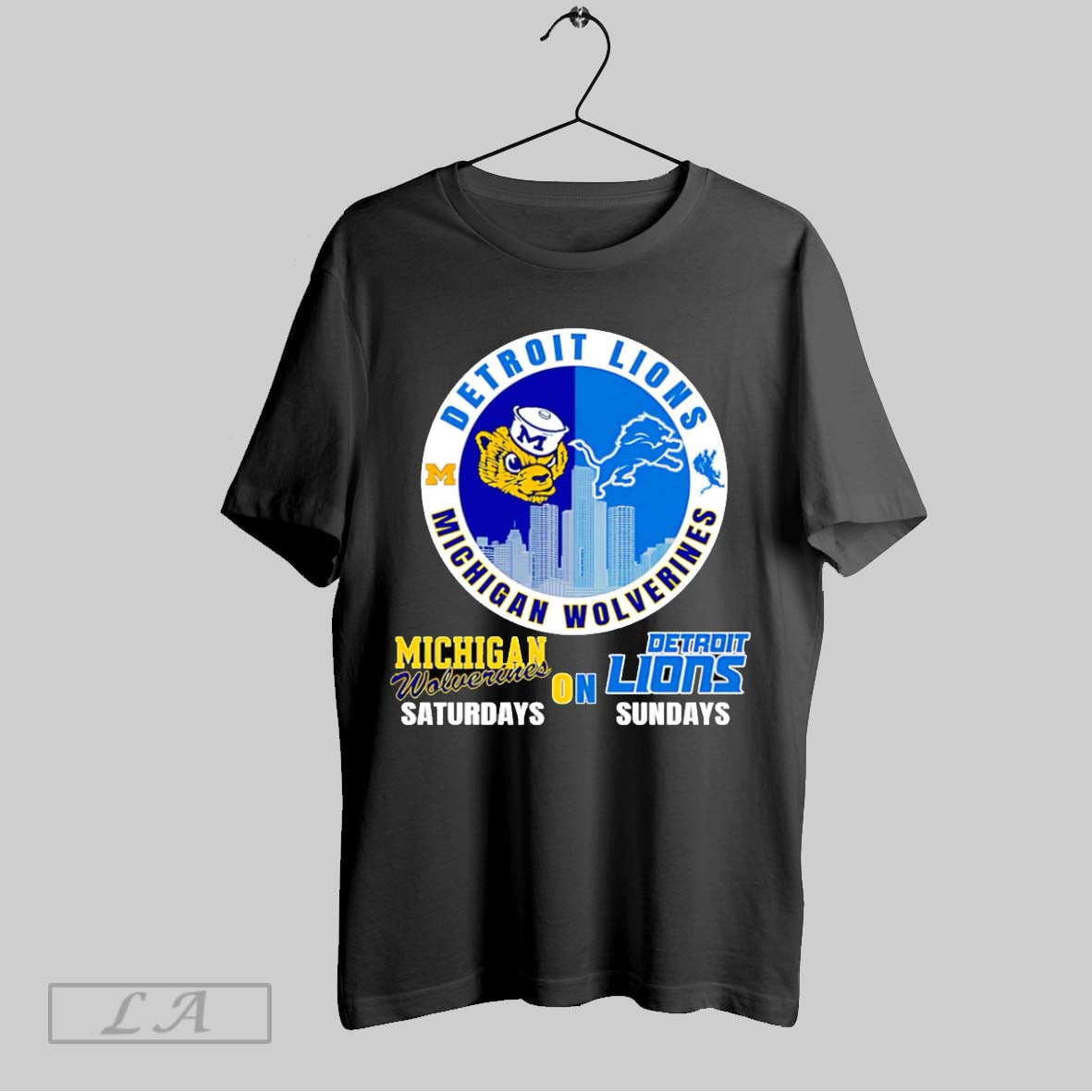 Original Skyline Michigan Wolverines On Saturdays - Adult & Kids T-Shirts, Sweatshirts & Hoodies apparel design preview 1