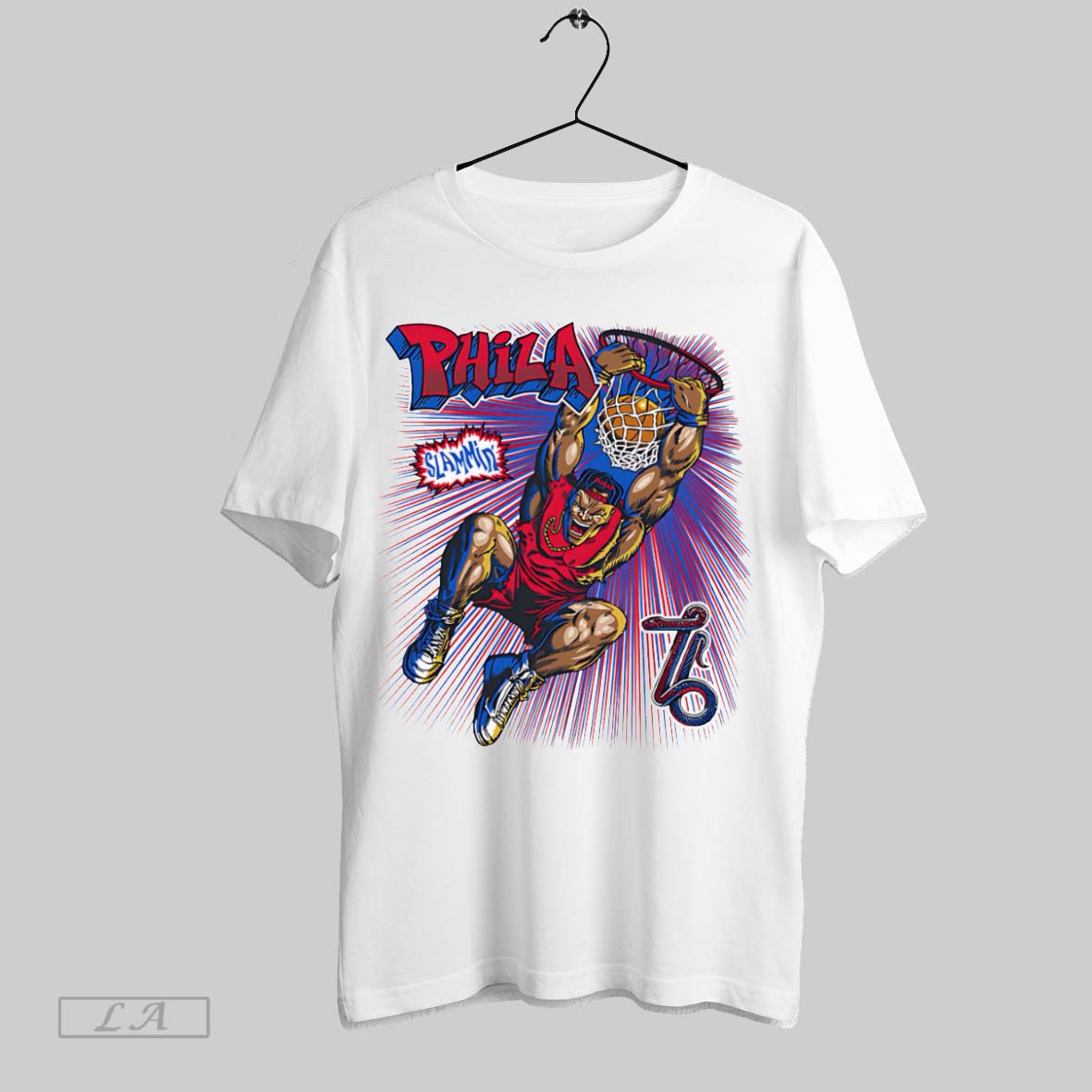 Original Slammin Philadelphia 76ers - Adult & Kids T-Shirts, Sweatshirts & Hoodies apparel design preview 1