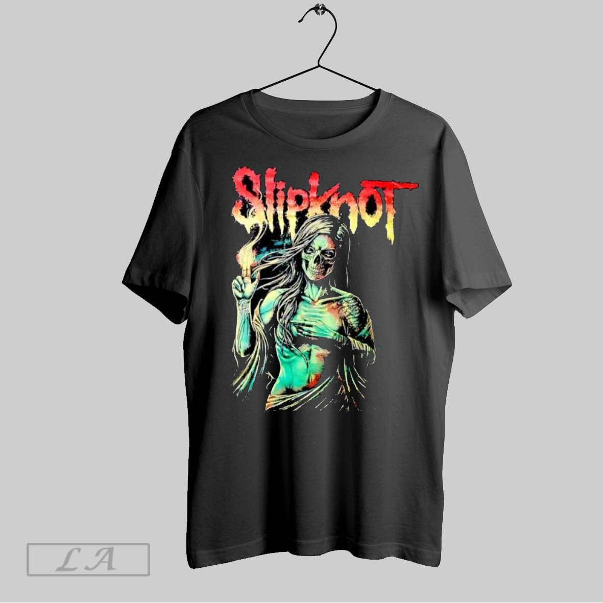 Original Slipknot Female Skeleton Holding Fire - Adult & Kids T-Shirts, Sweatshirts & Hoodies apparel design preview 1