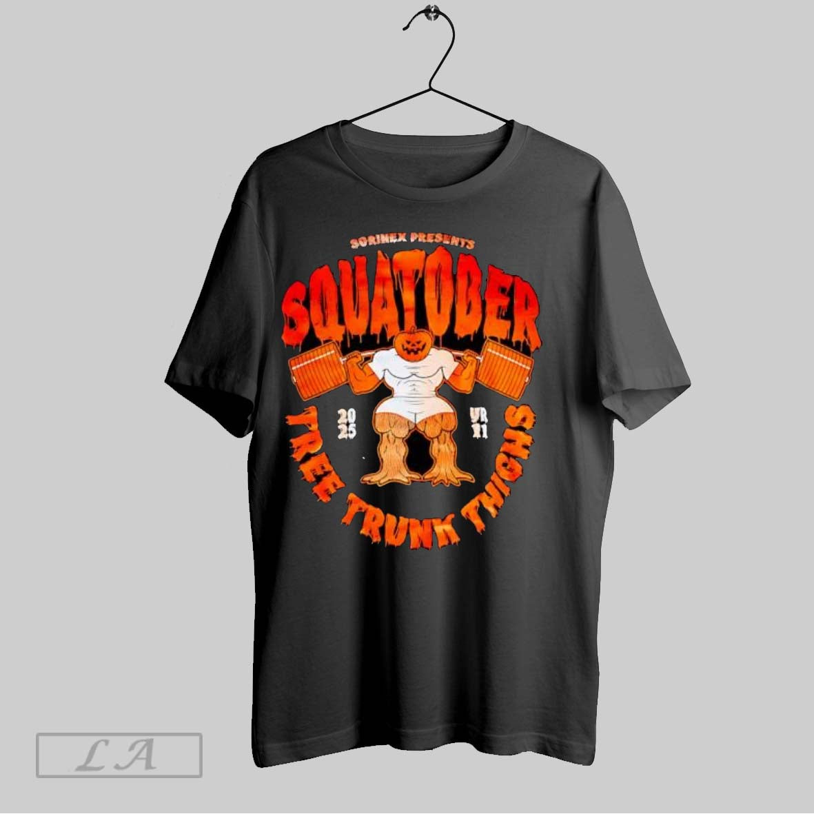 Original Sorinex Squatober Tree Trunk Thighs 2025 - Adult & Kids T-Shirts, Sweatshirts & Hoodies apparel design preview 1