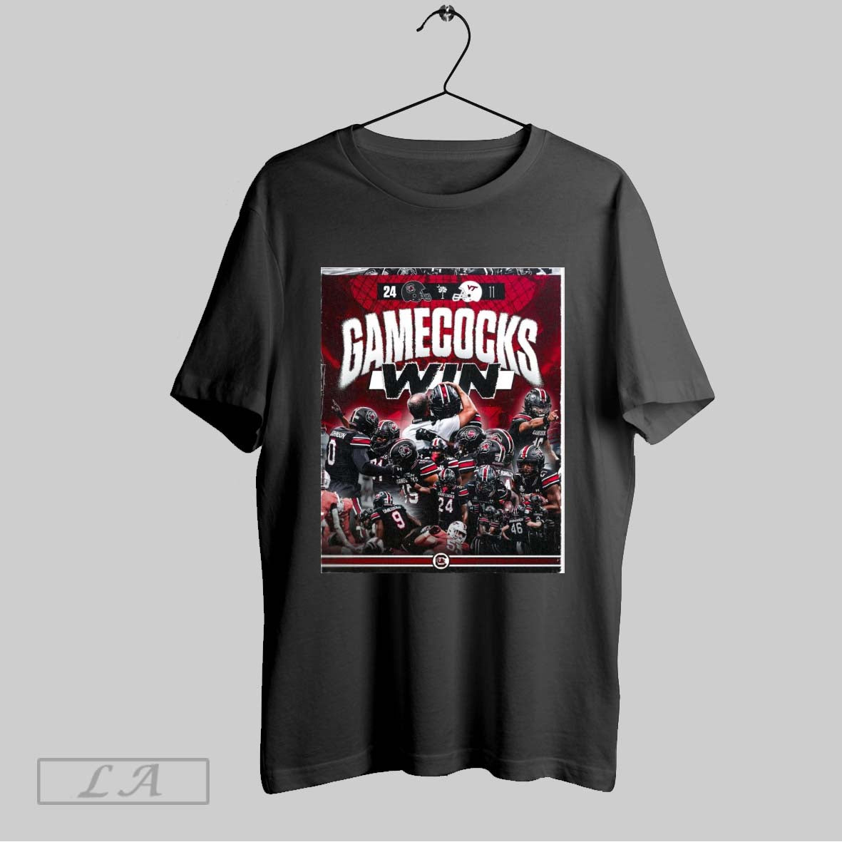 Original South Carolina Gamecocks Win Virginia Tech - Adult & Kids T-Shirts, Sweatshirts & Hoodies apparel design preview 1