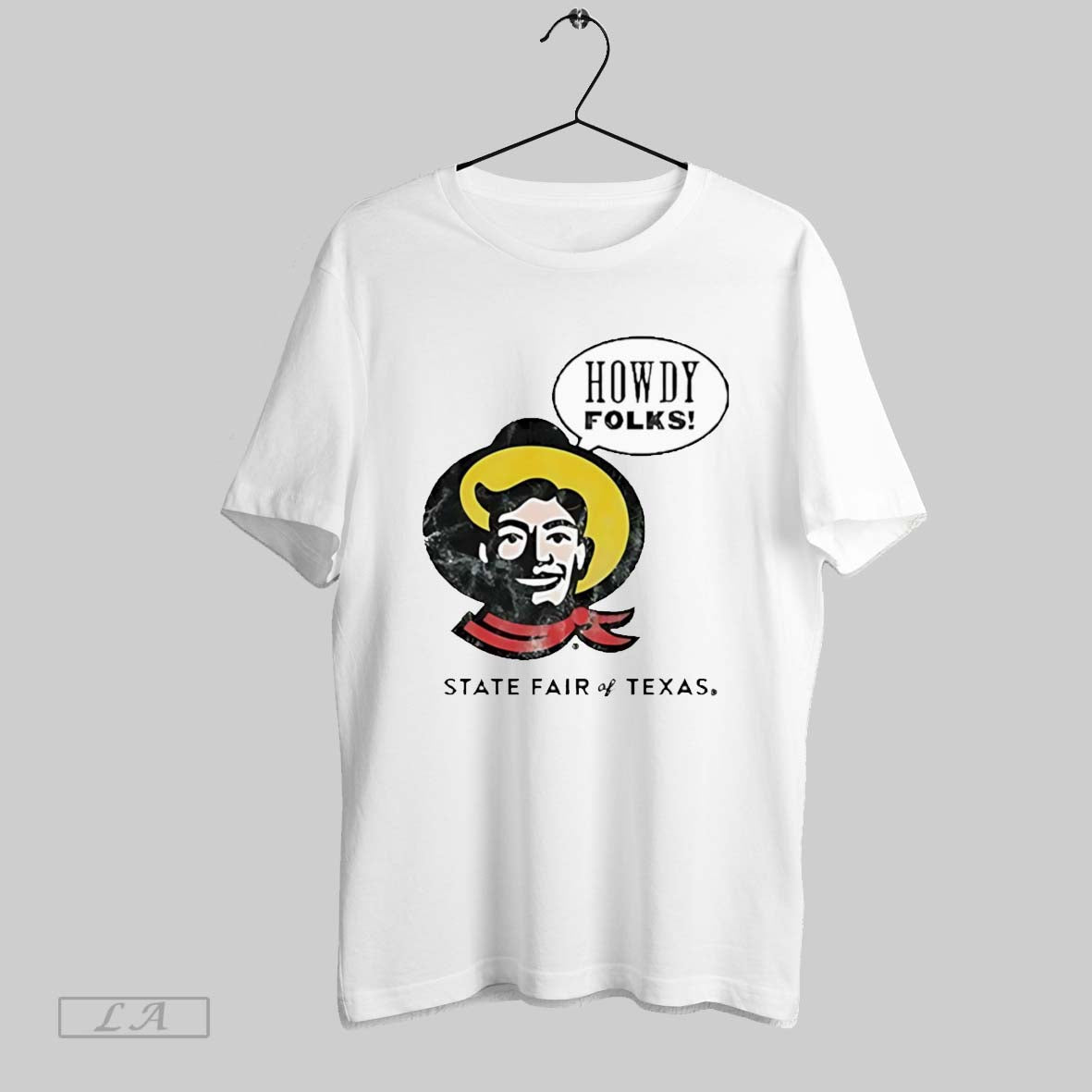 Original State Fair Of Texas Howdy Folks Cowboy White - Adult & Kids T-Shirts, Sweatshirts & Hoodies apparel design preview 1