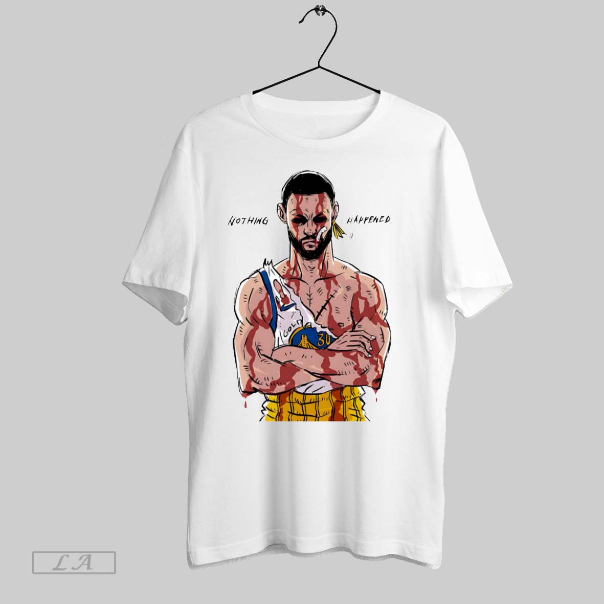 Original Stephen Curry Nothing Happened White Poster - Adult & Kids T-Shirts, Sweatshirts & Hoodies apparel design preview 1