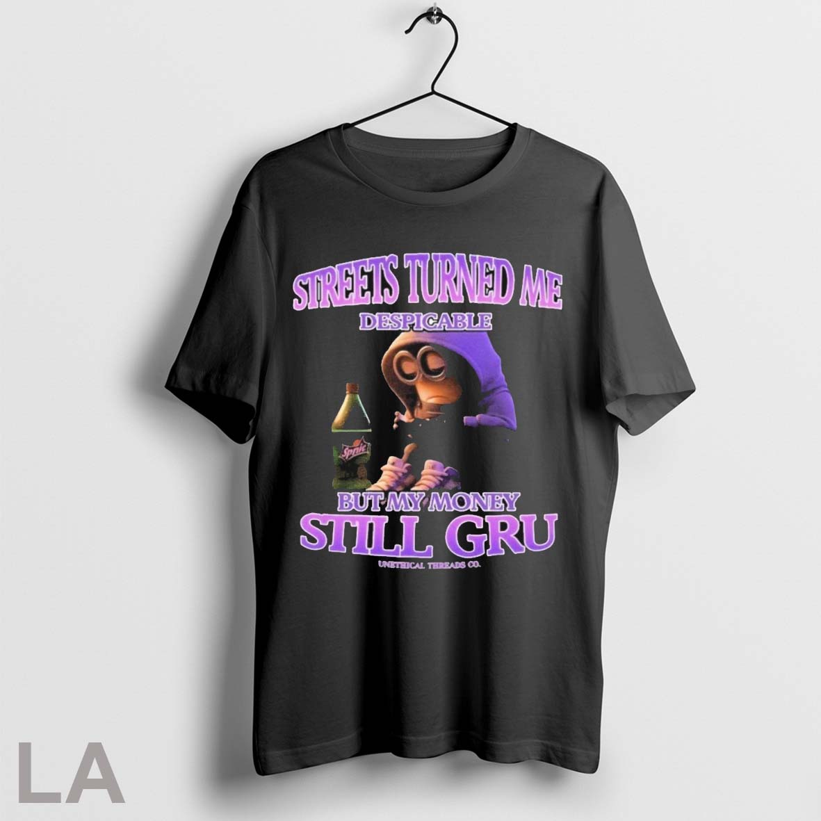 Original Streets Turned Me Despicable But My Money - Adult & Kids T-Shirts, Sweatshirts & Hoodies apparel design preview 1