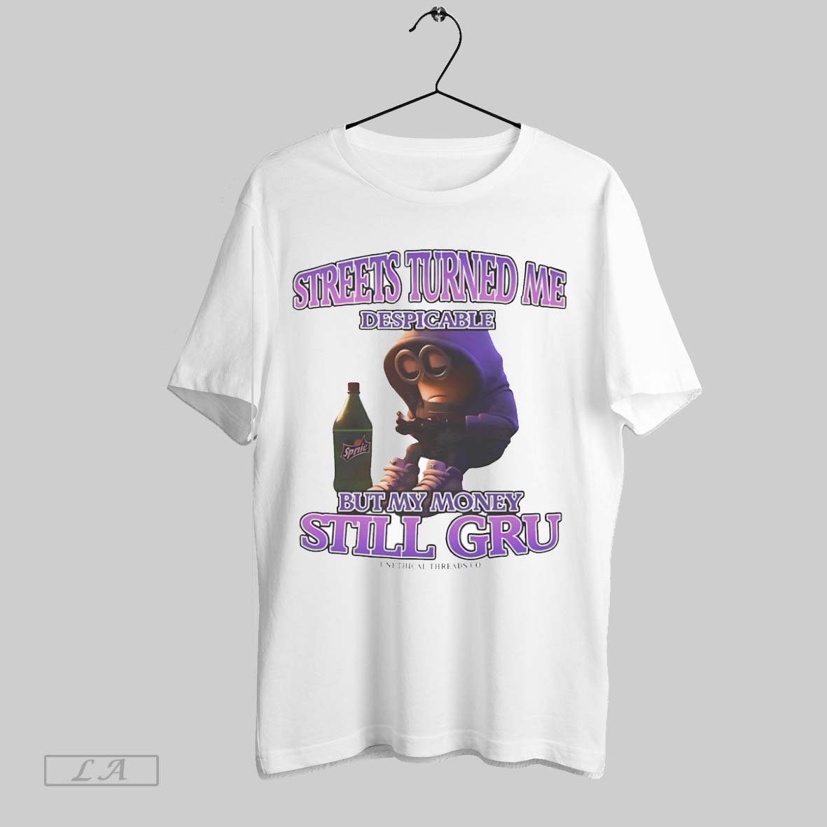 Original Streets Turned Me Despicable But My Money - Adult & Kids T-Shirts, Sweatshirts & Hoodies apparel design preview 1