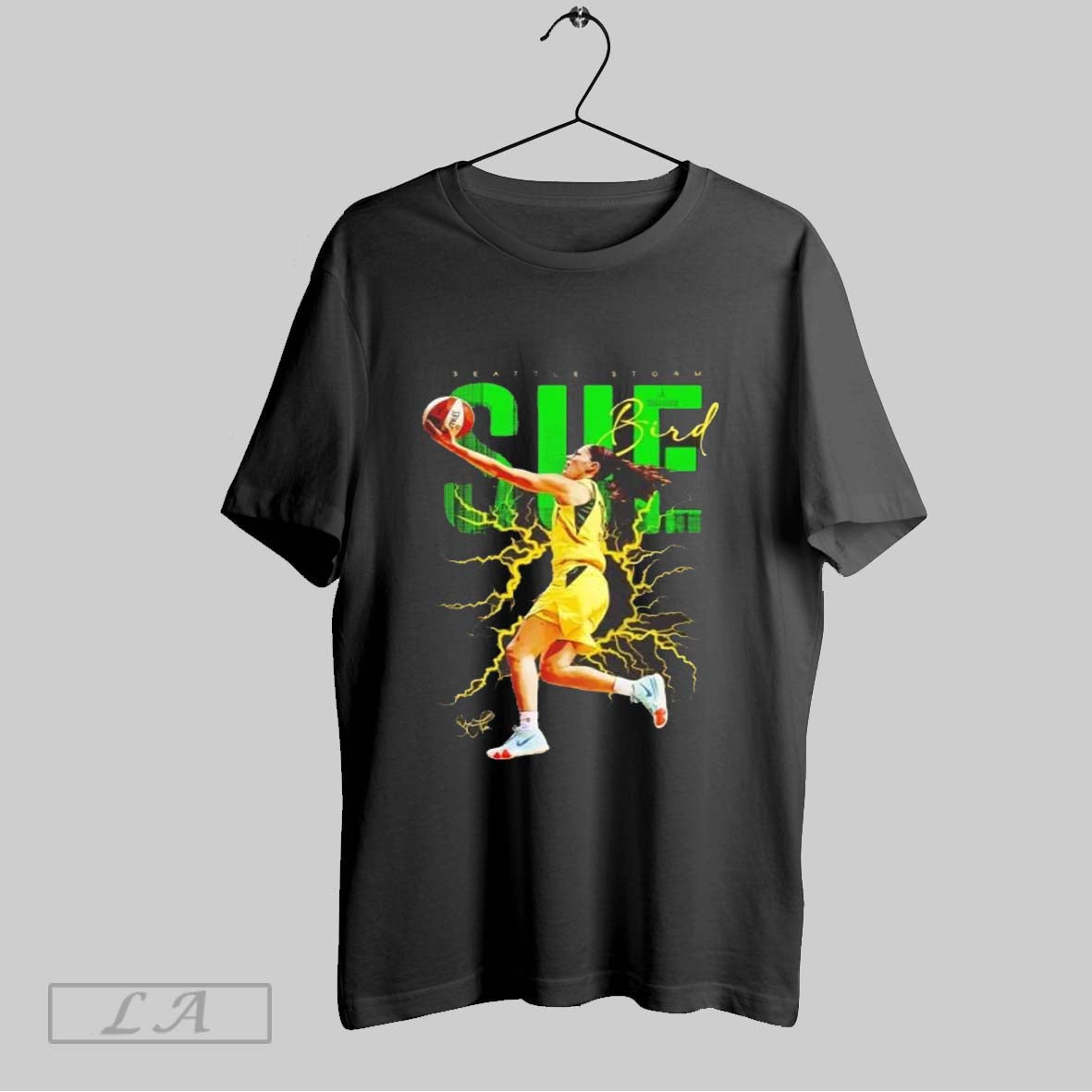 Original Sue Bird Jump Shot Seattle Storm Electric - Adult & Kids T-Shirts, Sweatshirts & Hoodies apparel design preview 1