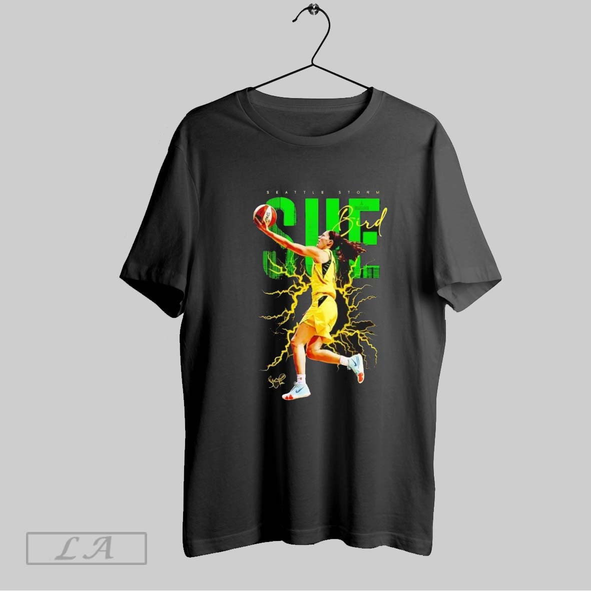 Original Sue Bird Jump Shot Seattle Storm Electric - Adult & Kids T-Shirts, Sweatshirts & Hoodies apparel design preview 1