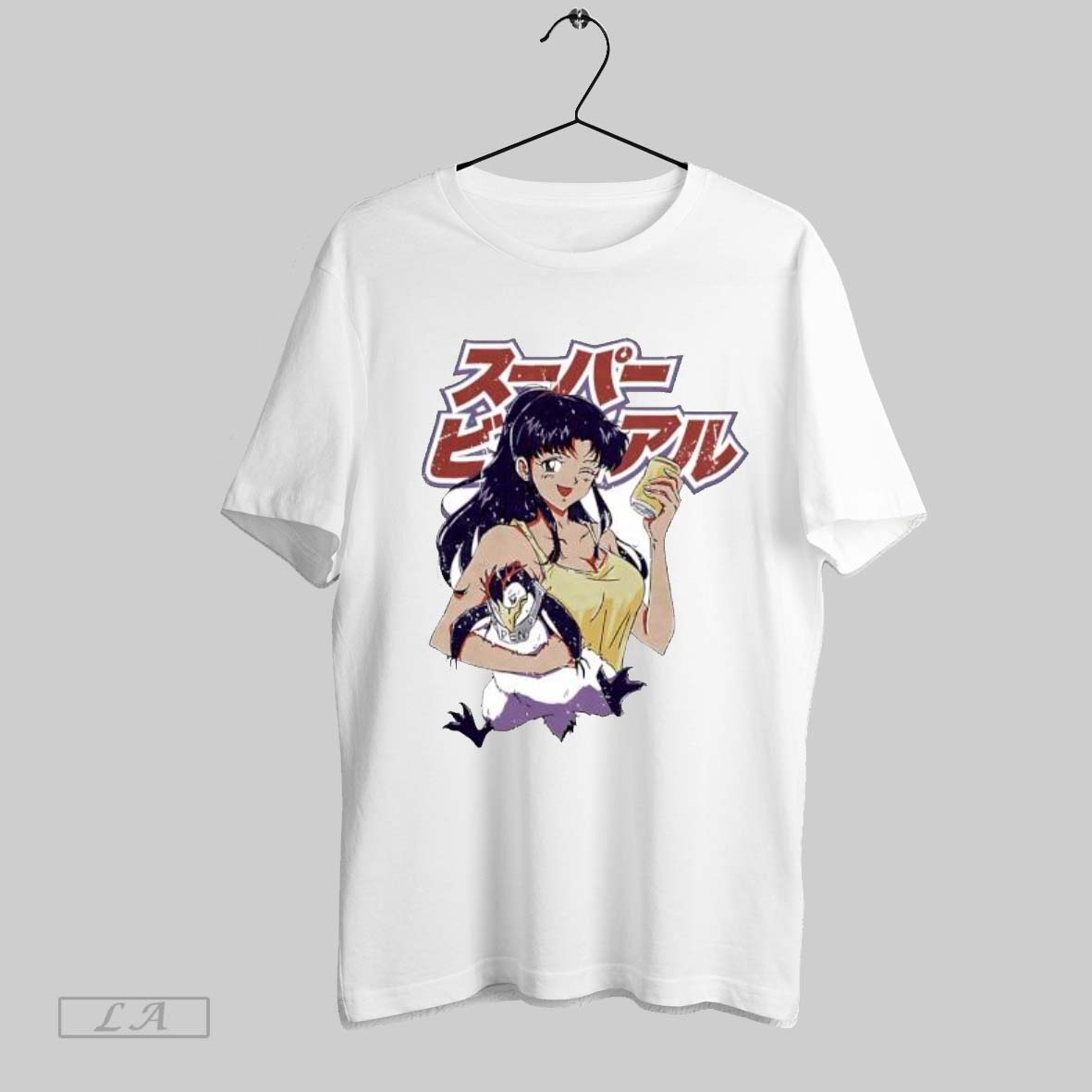 Original Super Viral Japanese Anime Girl With Penguin - Adult & Kids T-Shirts, Sweatshirts & Hoodies apparel design preview 1