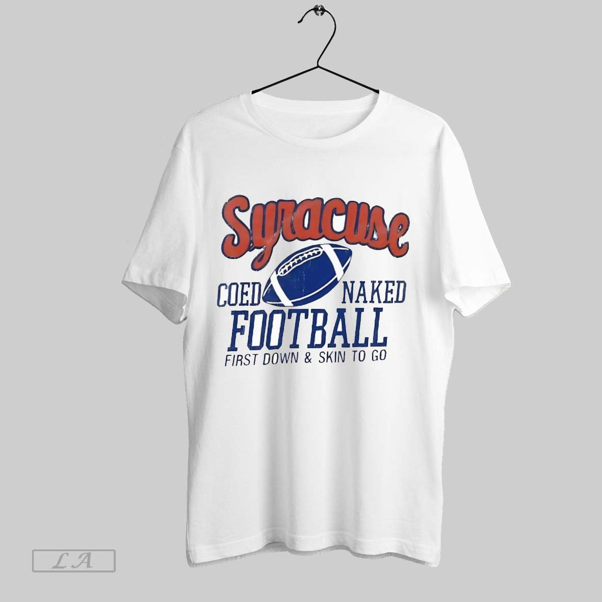 Original Syracuse Coed Naked Football First Down And - Adult & Kids T-Shirts, Sweatshirts & Hoodies apparel design preview 1