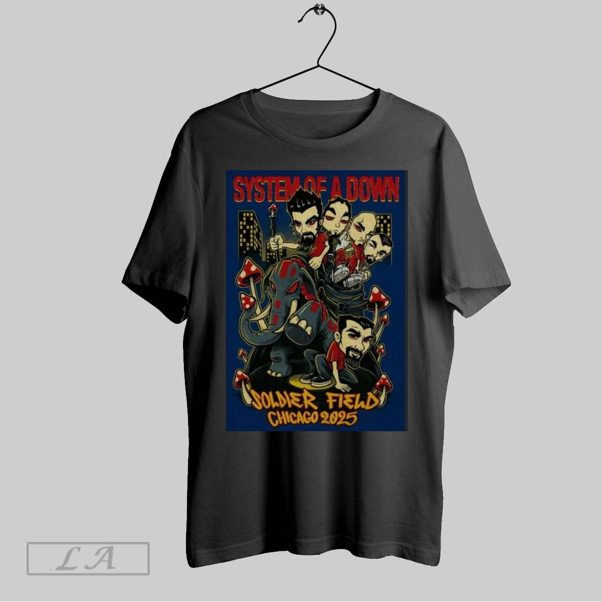 Original System Of A Down Tour Chicago Il Sep 01 2025 - Adult & Kids T-Shirts, Sweatshirts & Hoodies apparel design preview 1