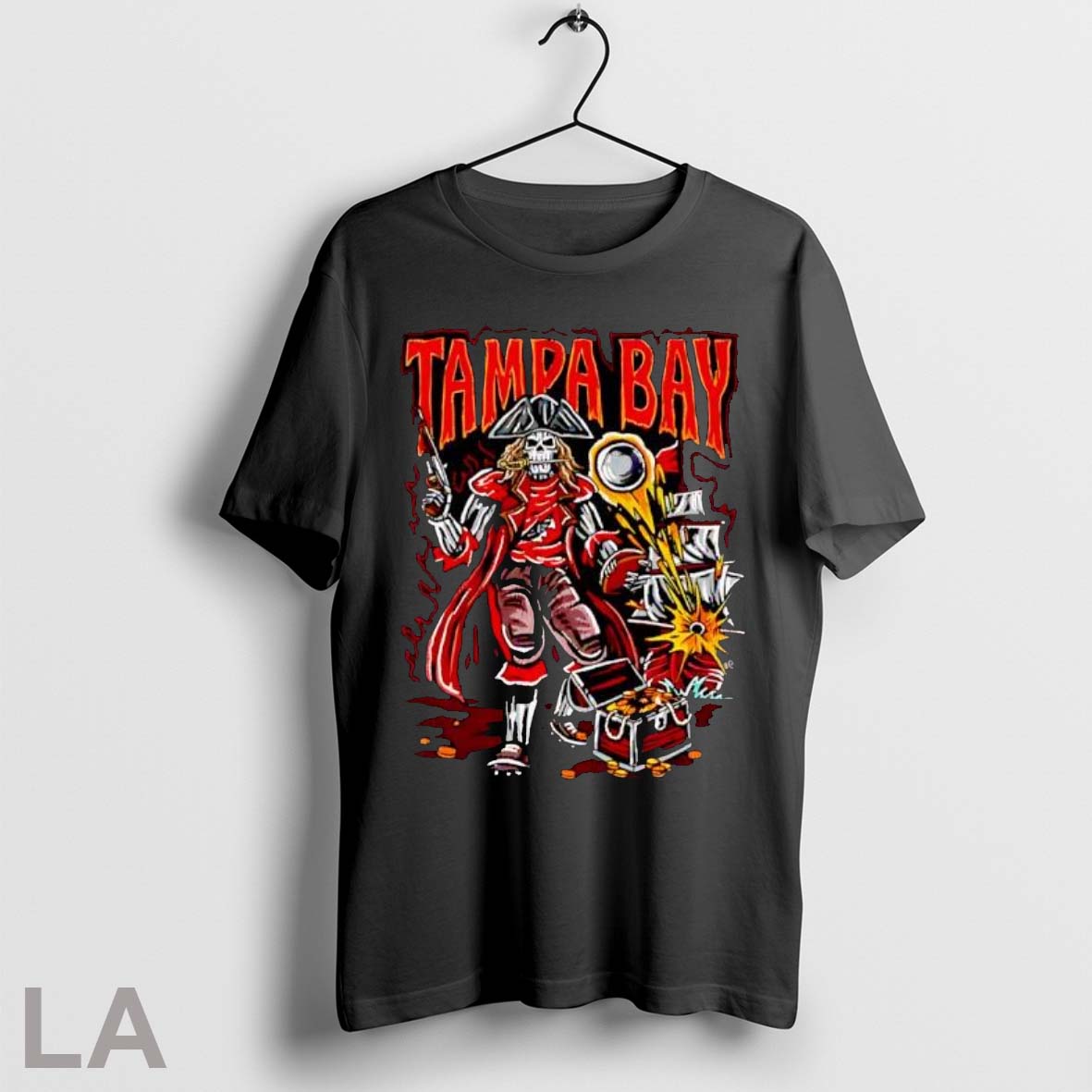 Original Tampa Bay Pirate Skeleton Treasure Chest - Adult & Kids T-Shirts, Sweatshirts & Hoodies apparel design preview 1