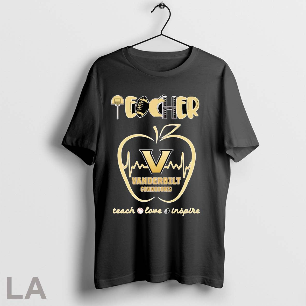 Original Teacher Teach Love Inspire Vanderbilt - Adult & Kids T-Shirts, Sweatshirts & Hoodies apparel design preview 1