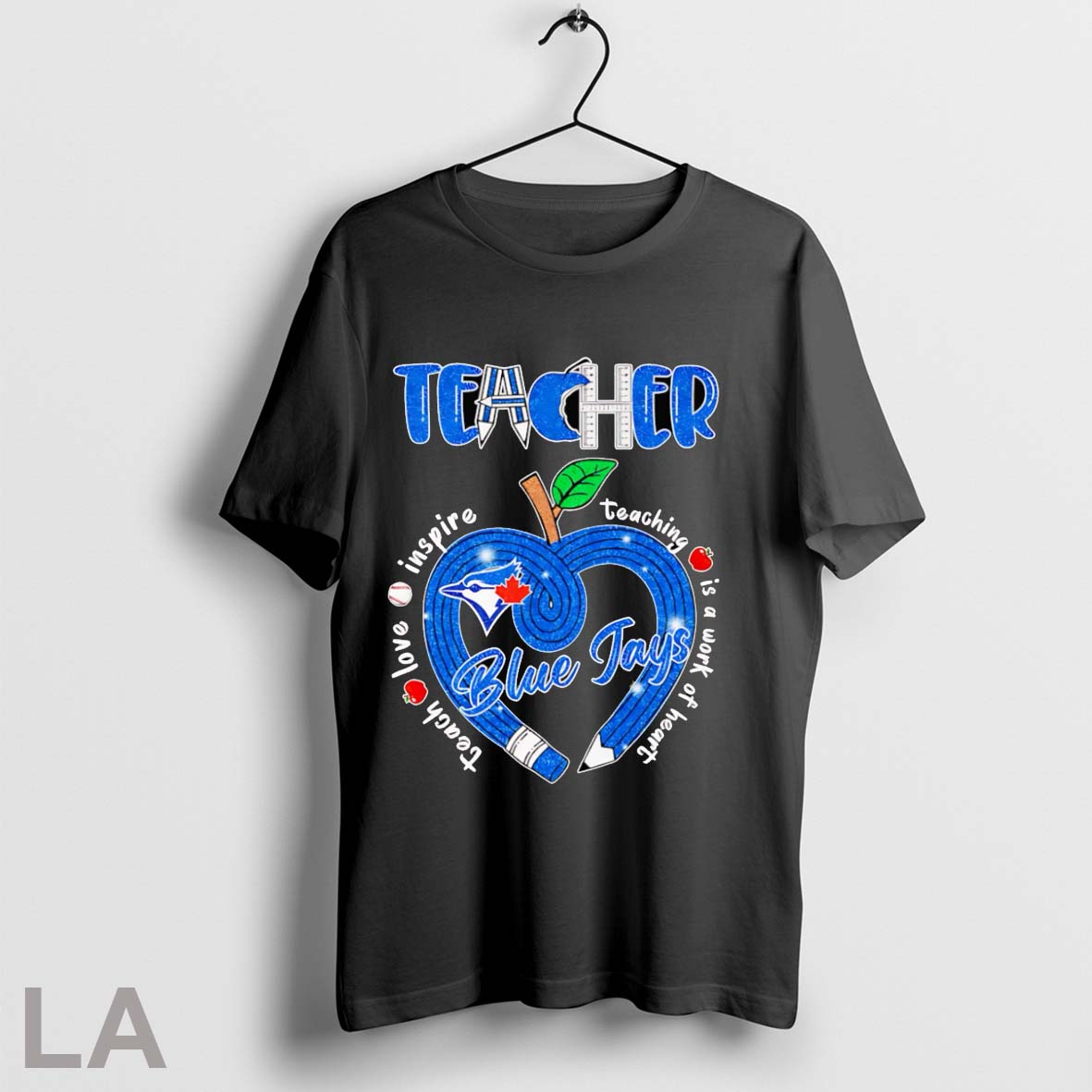 Original Teacher Teach Love Inspire Teaching Is A - Adult & Kids T-Shirts, Sweatshirts & Hoodies apparel design preview 1