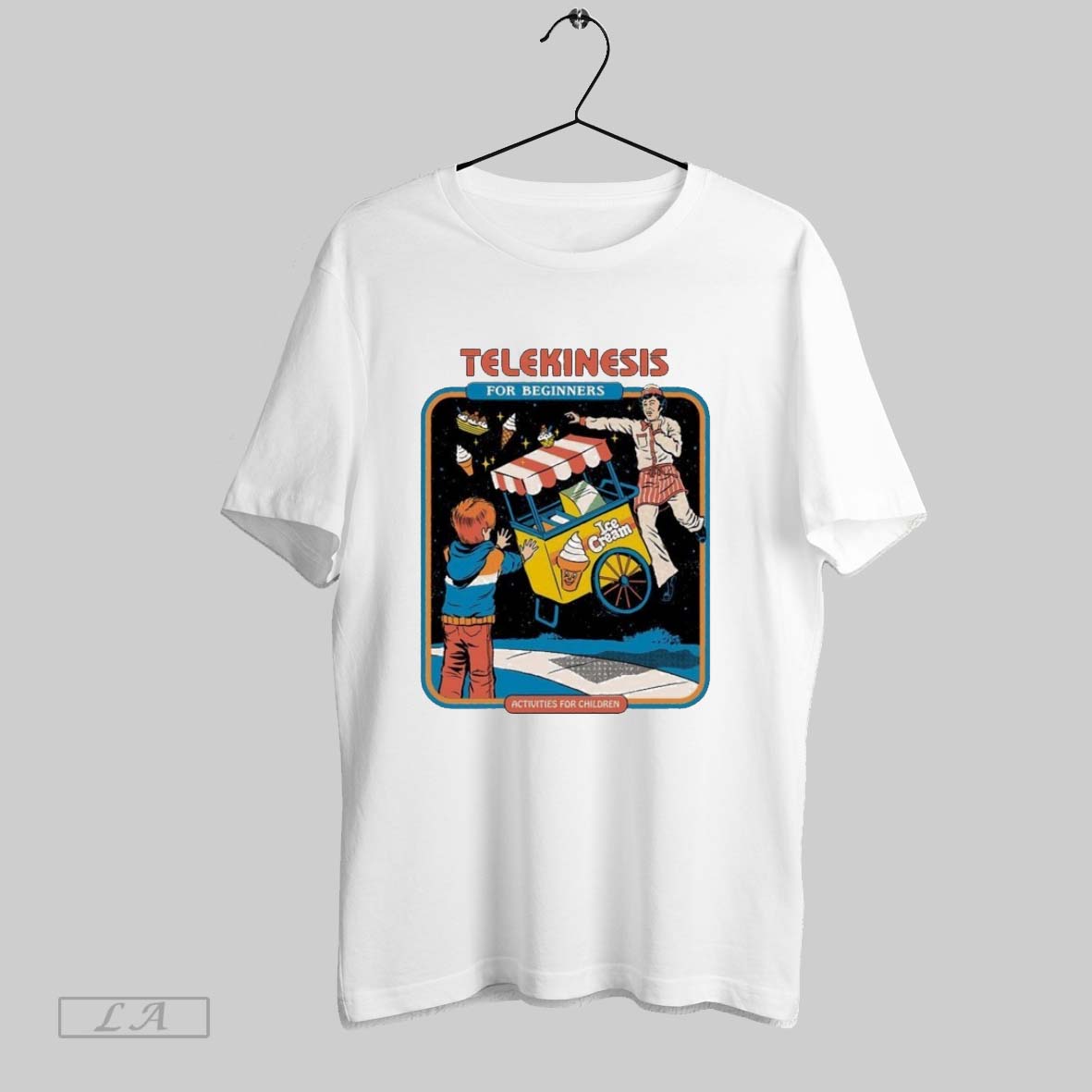 Original Telekinesis For Beginners Ice Cream - Adult & Kids T-Shirts, Sweatshirts & Hoodies apparel design preview 1