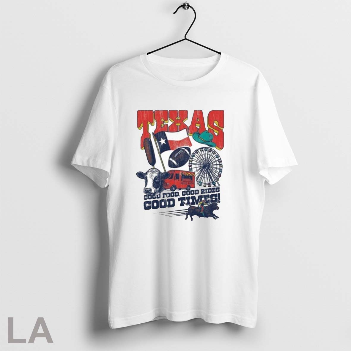 Original Texas Longhorns Good Food Rides Times - Adult & Kids T-Shirts, Sweatshirts & Hoodies apparel design preview 1