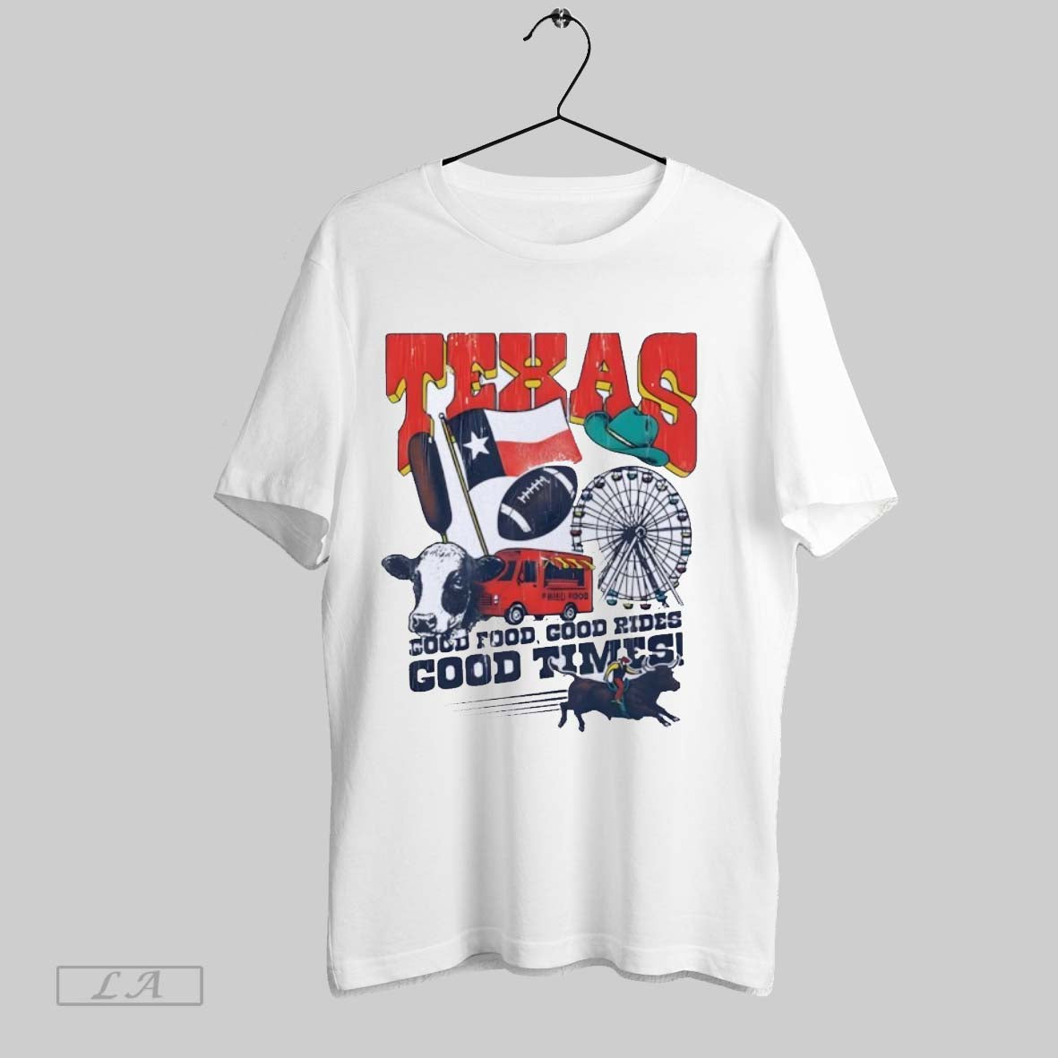 Original Texas Oatmeal Good Food Rides Times - Adult & Kids T-Shirts, Sweatshirts & Hoodies apparel design preview 1